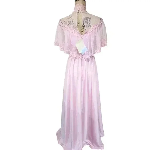 Dance Allure Vintage 70s Cottage Core lace long dress. NWT Blush Rose. … - Picture 7 of 14